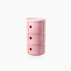 Round Side Table with Storage in Componibili Style – Versatile Design