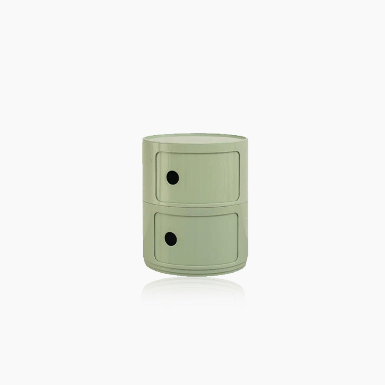 Round Side Table with Storage in Componibili Style – Versatile Design