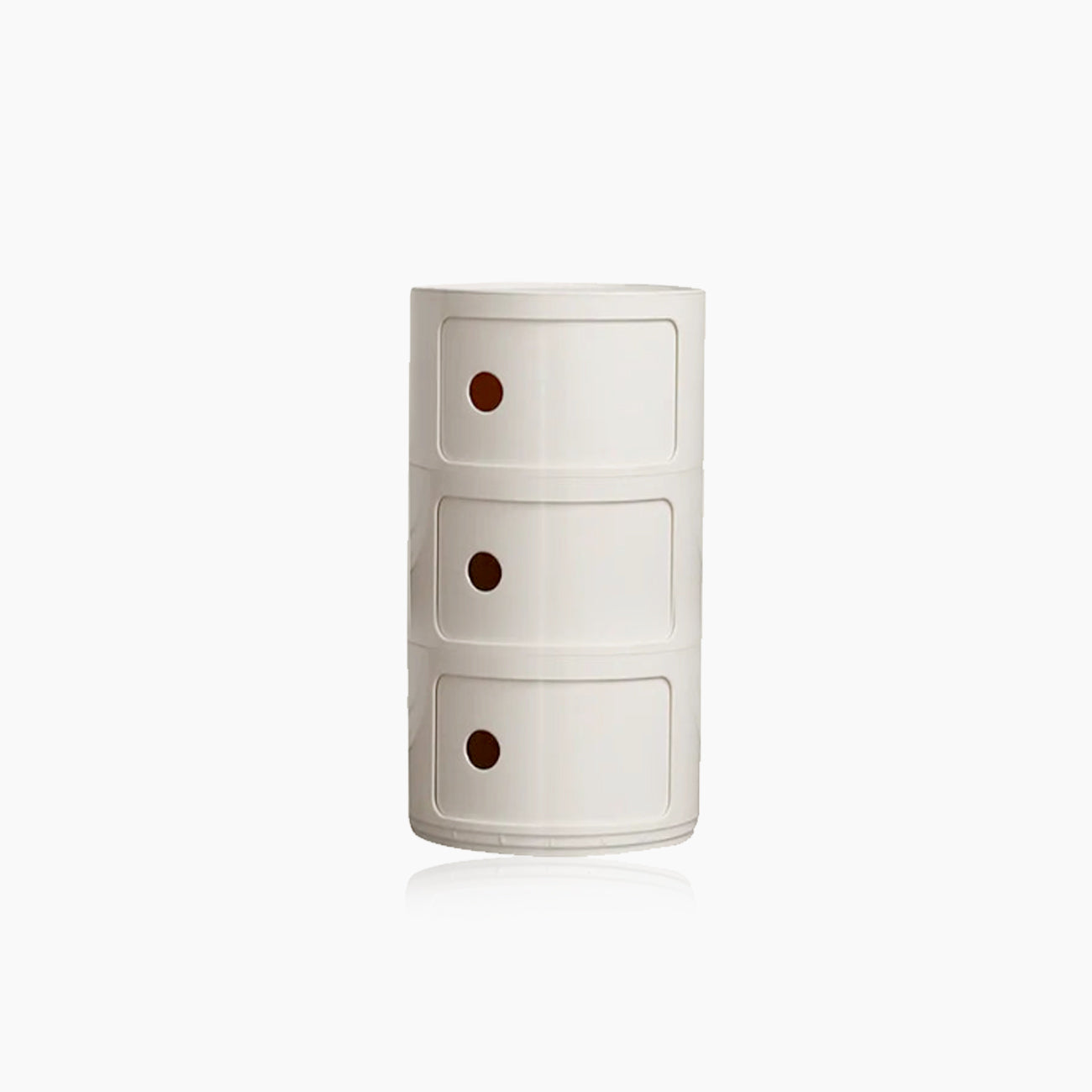 Round Side Table with Storage in Componibili Style – Versatile Design