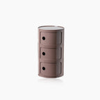 Round Side Table with Storage in Componibili Style – Versatile Design