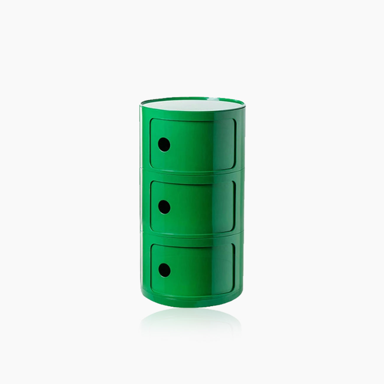 Round Side Table with Storage in Componibili Style – Versatile Design