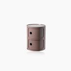 Round Side Table with Storage in Componibili Style – Versatile Design