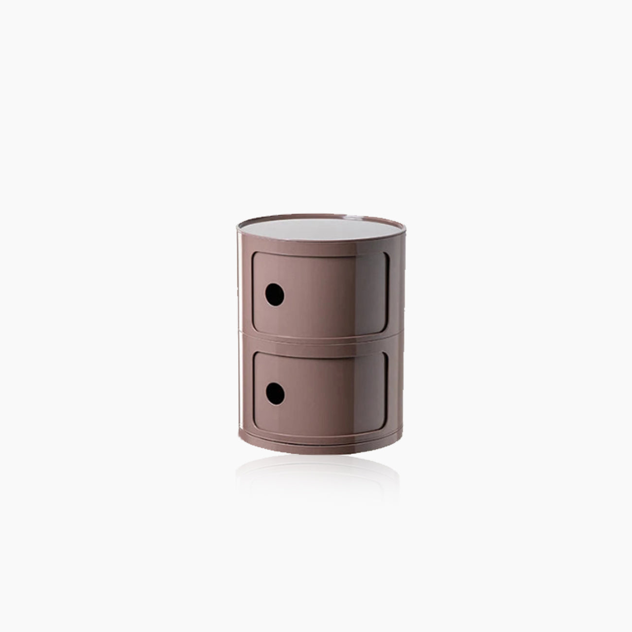 Round Side Table with Storage in Componibili Style – Versatile Design