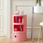Round Side Table with Storage in Componibili Style – Versatile Design