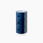 Round Side Table with Storage in Componibili Style – Versatile Design