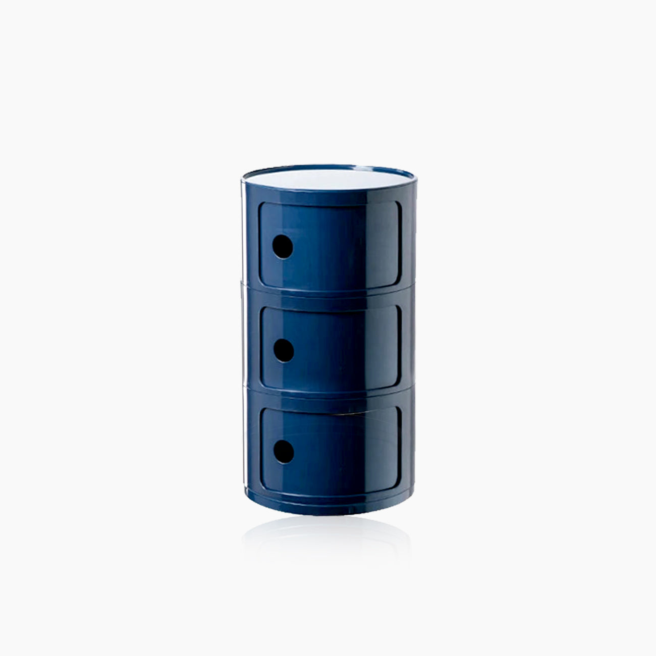 Round Side Table with Storage in Componibili Style – Versatile Design