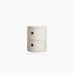 Round Side Table with Storage in Componibili Style – Versatile Design