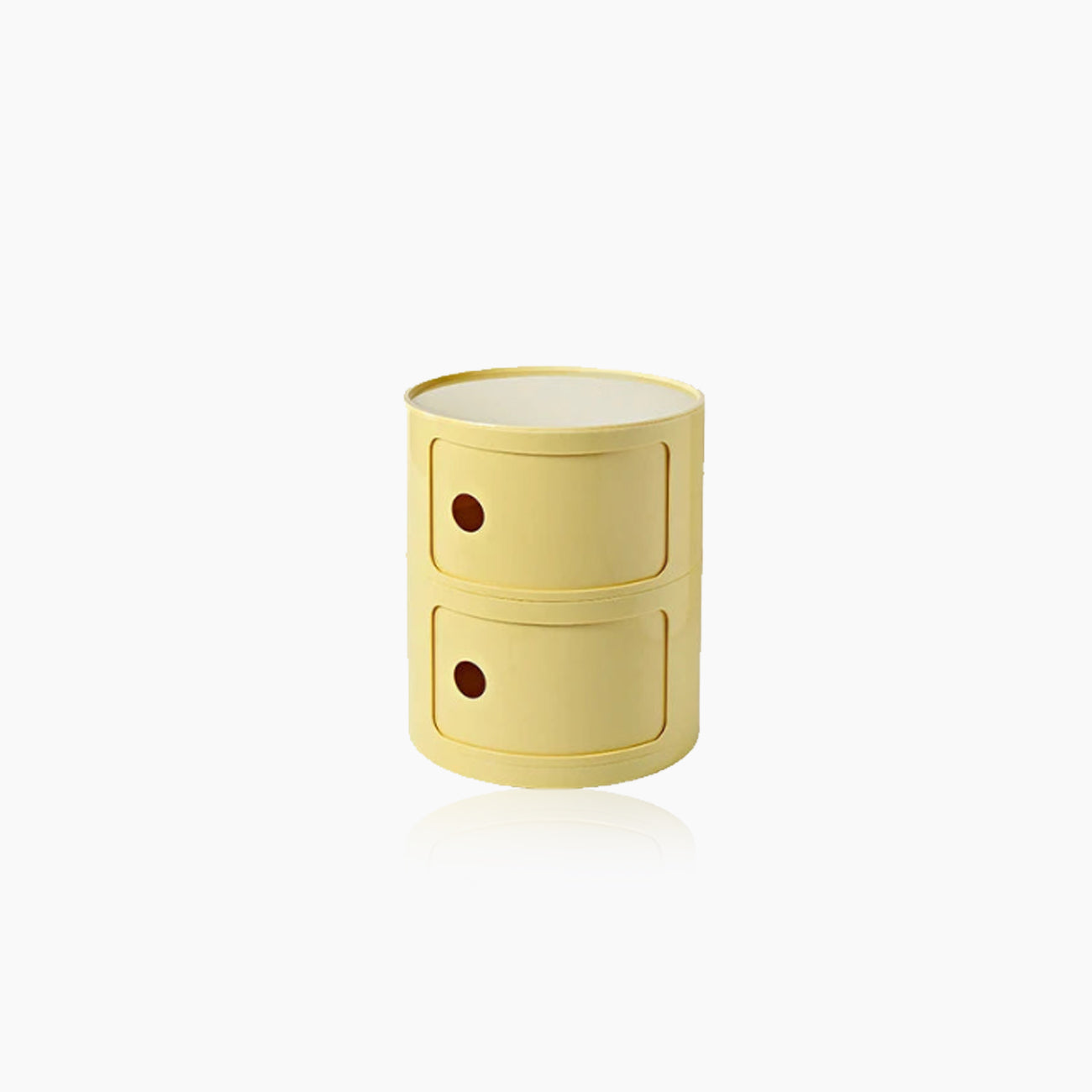 Round Side Table with Storage in Componibili Style – Versatile Design