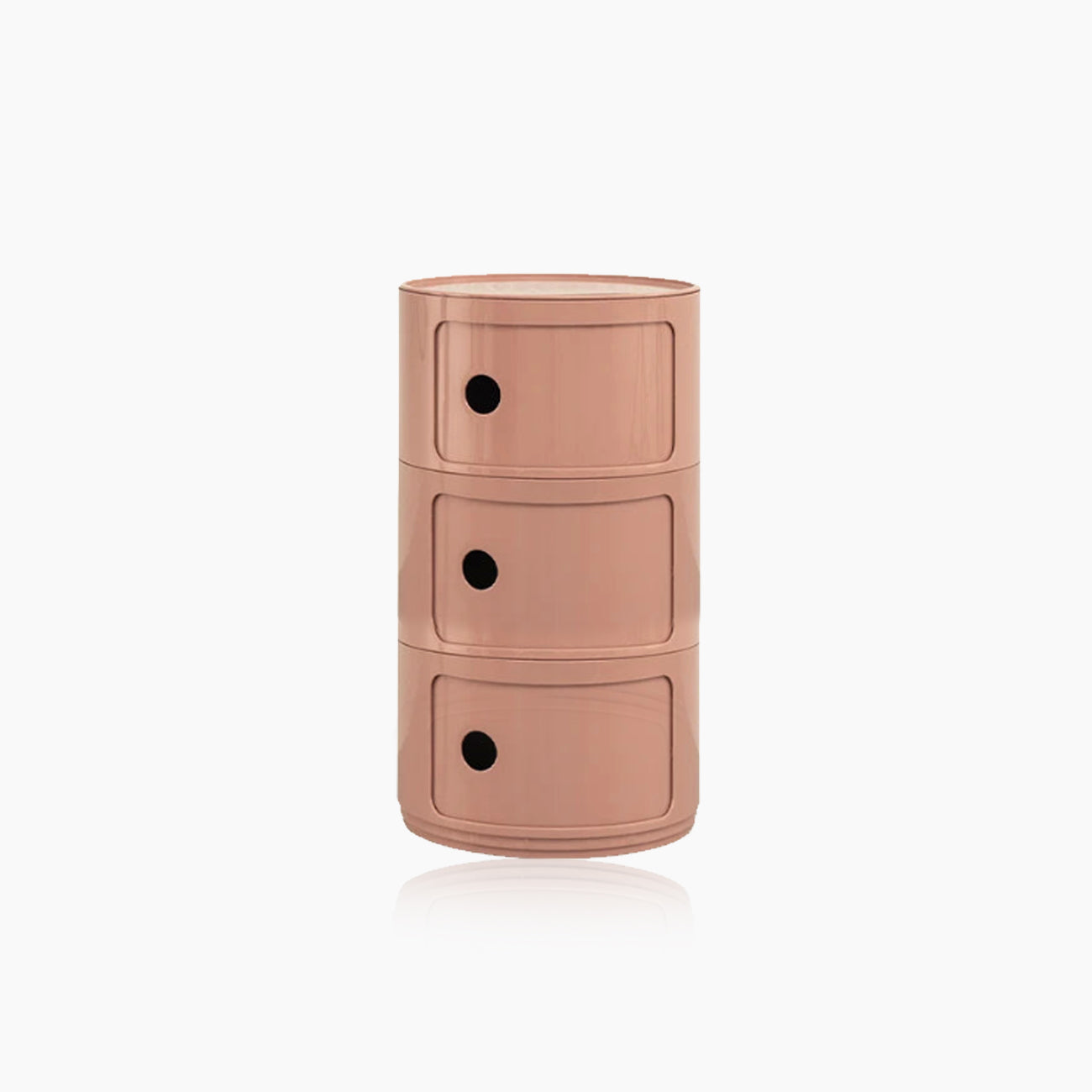 Round Side Table with Storage in Componibili Style – Versatile Design