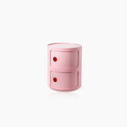 Round Side Table with Storage in Componibili Style – Versatile Design