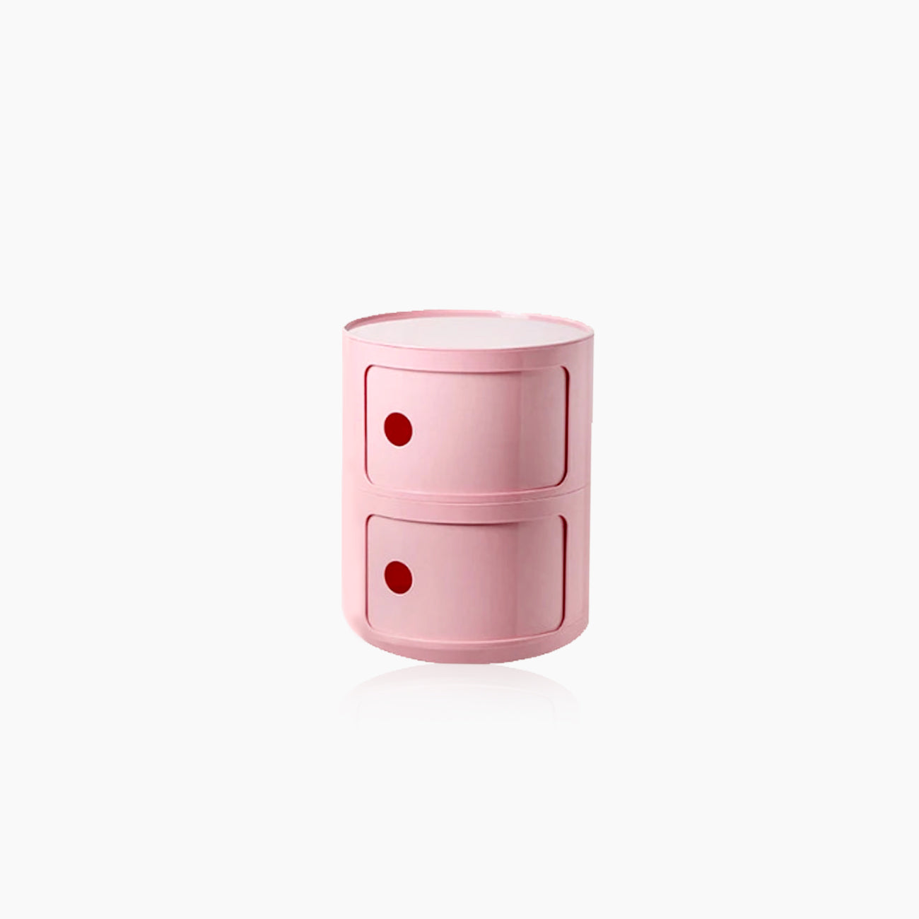 Round Side Table with Storage in Componibili Style – Versatile Design