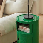 Round Side Table with Storage in Componibili Style – Versatile Design