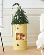 Round Side Table with Storage in Componibili Style – Versatile Design