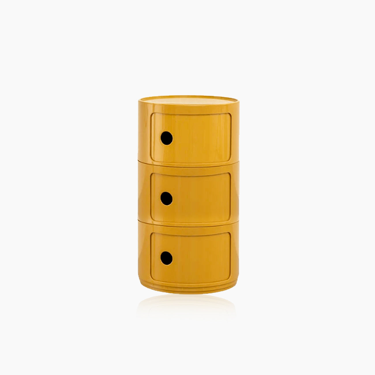 Round Side Table with Storage in Componibili Style – Versatile Design