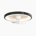 Ceiling Fan with LED Lighting and Round Frame for Flush Mount Installation