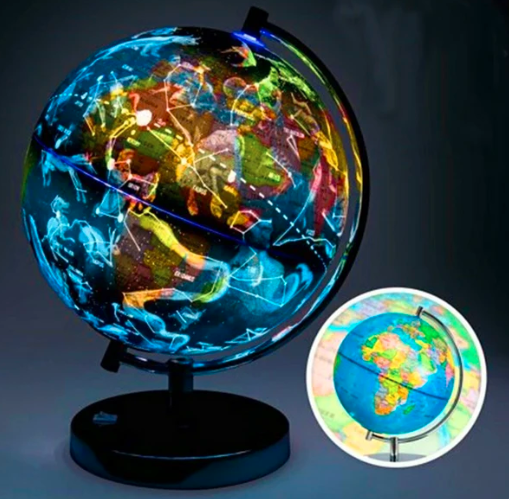 Floating Globe Night Light with Constellation Map – Elegant LED Design