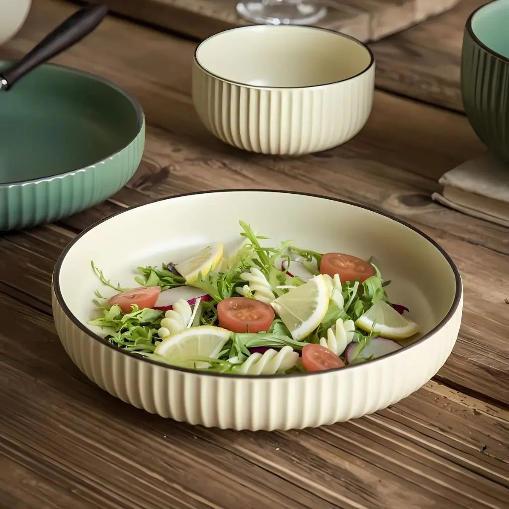 Nordic Harmony Round Ceramic Serving Plate