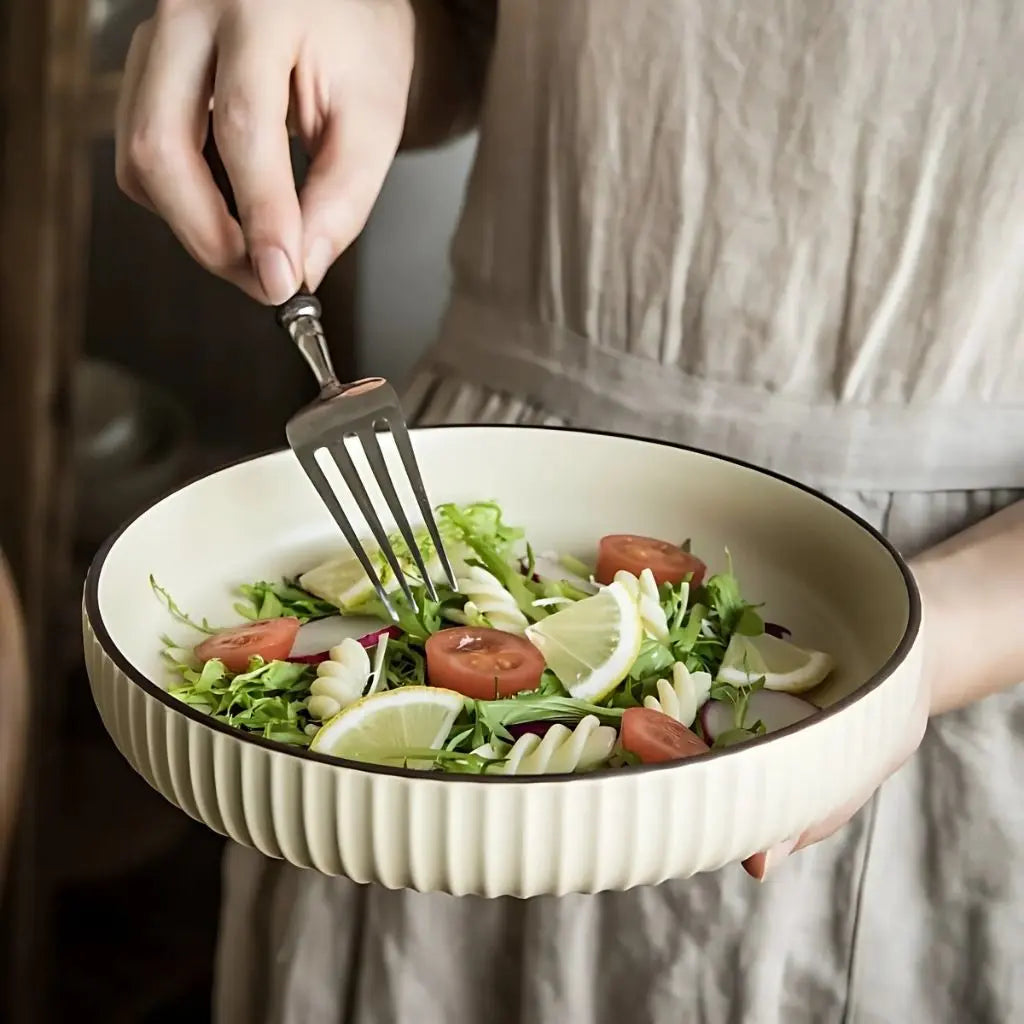 Nordic Harmony Round Ceramic Serving Plate