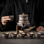Artisan Crafted Glazed Ceramic Tea Set