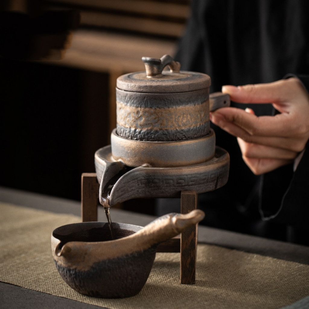 Artisan Crafted Glazed Ceramic Tea Set