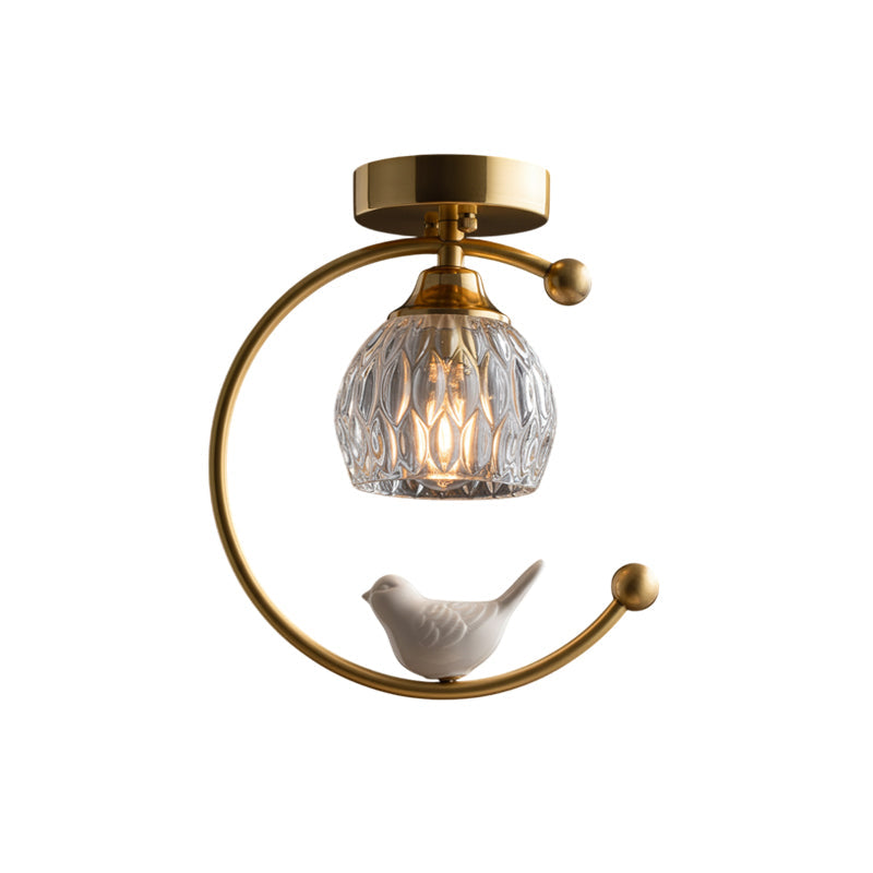 Modern Flush Mount Ceiling Light Fixture in Elegant Ceramic Design
