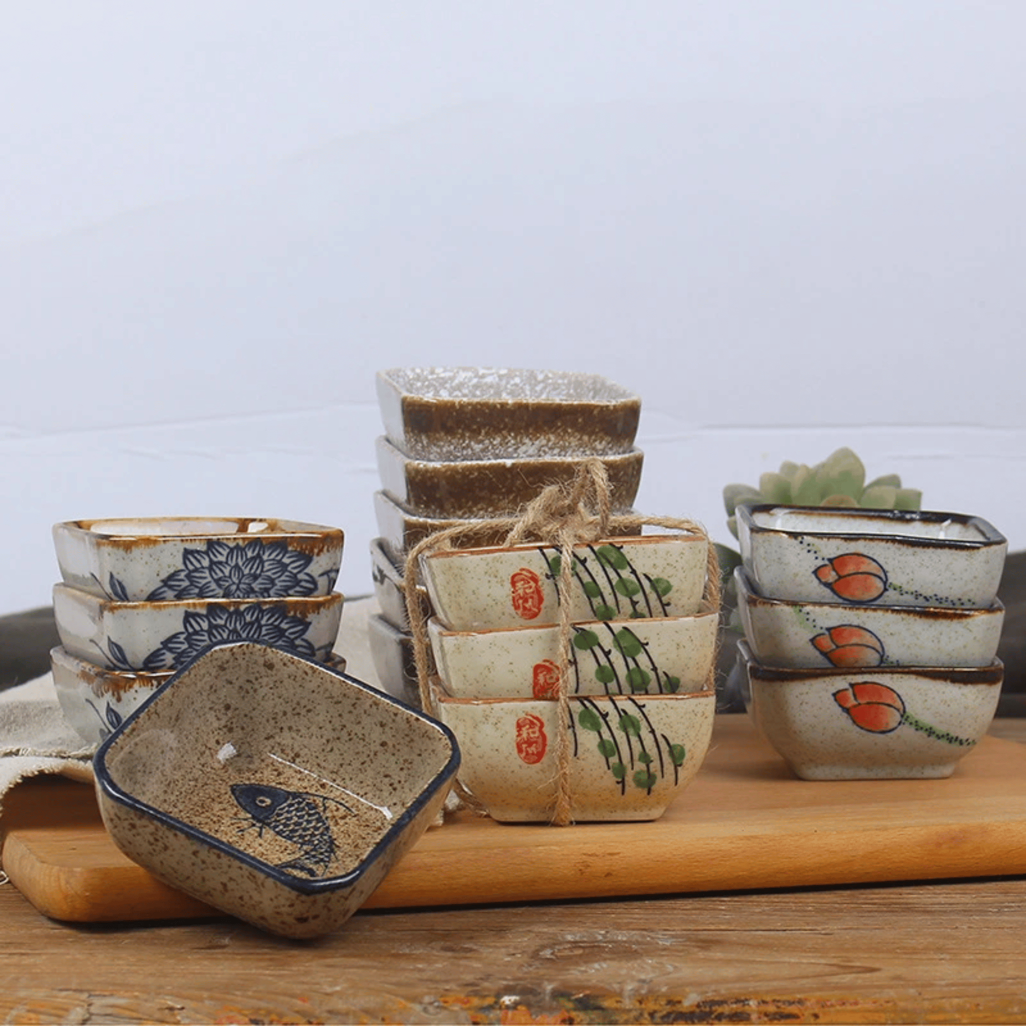 Elegant Japanese-Style Sauce Dish Collection
