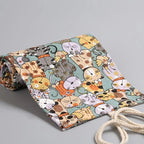 Whimsical Cat-Themed Canvas Pencil Organizer