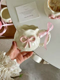 Elegant Bow-Shaped Ceramic Coffee Cup