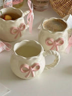 Elegant Bow-Shaped Ceramic Coffee Cup
