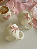 Elegant Bow-Shaped Ceramic Coffee Cup