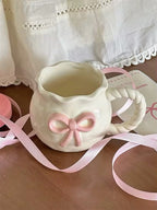 Elegant Bow-Shaped Ceramic Coffee Cup