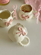Elegant Bow-Shaped Ceramic Coffee Cup
