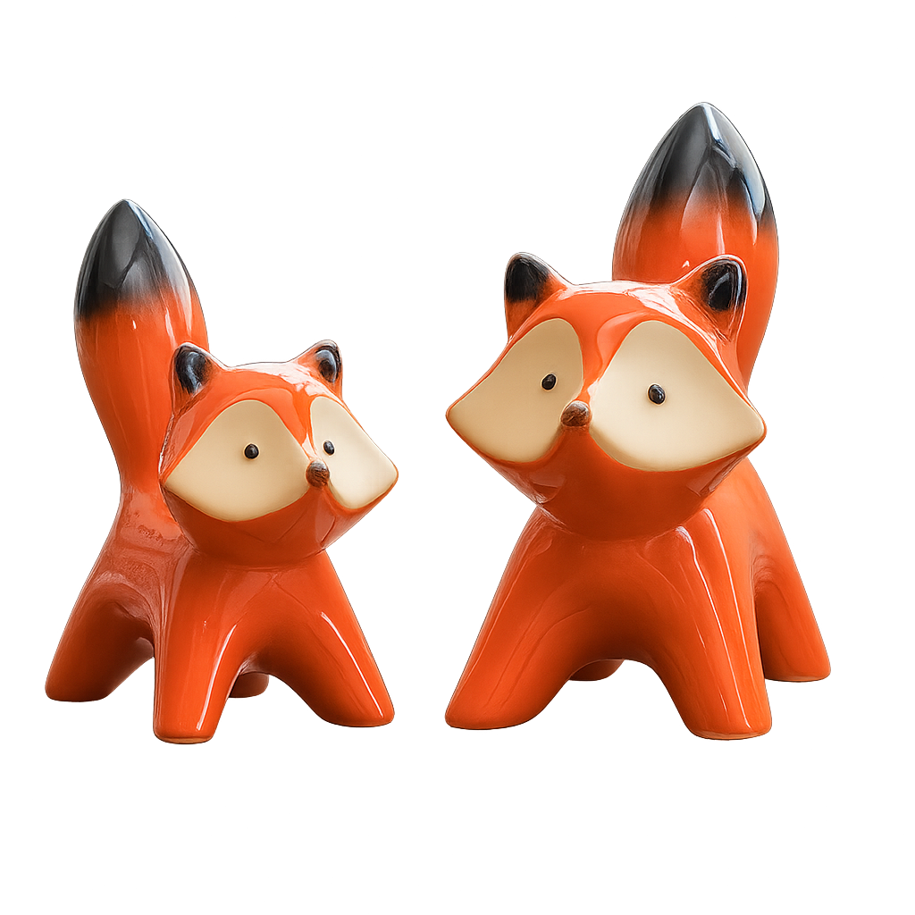 Enchanting Handcrafted Fox Figurines for Home Décor