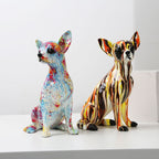 Elegant Resin Art Figurine of a Chihuahua – Charming Home Decoration