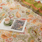 Vibrant Blossom Reversible Cotton Blanket