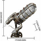 Stylish Retro Rocket-Inspired Table Lamp