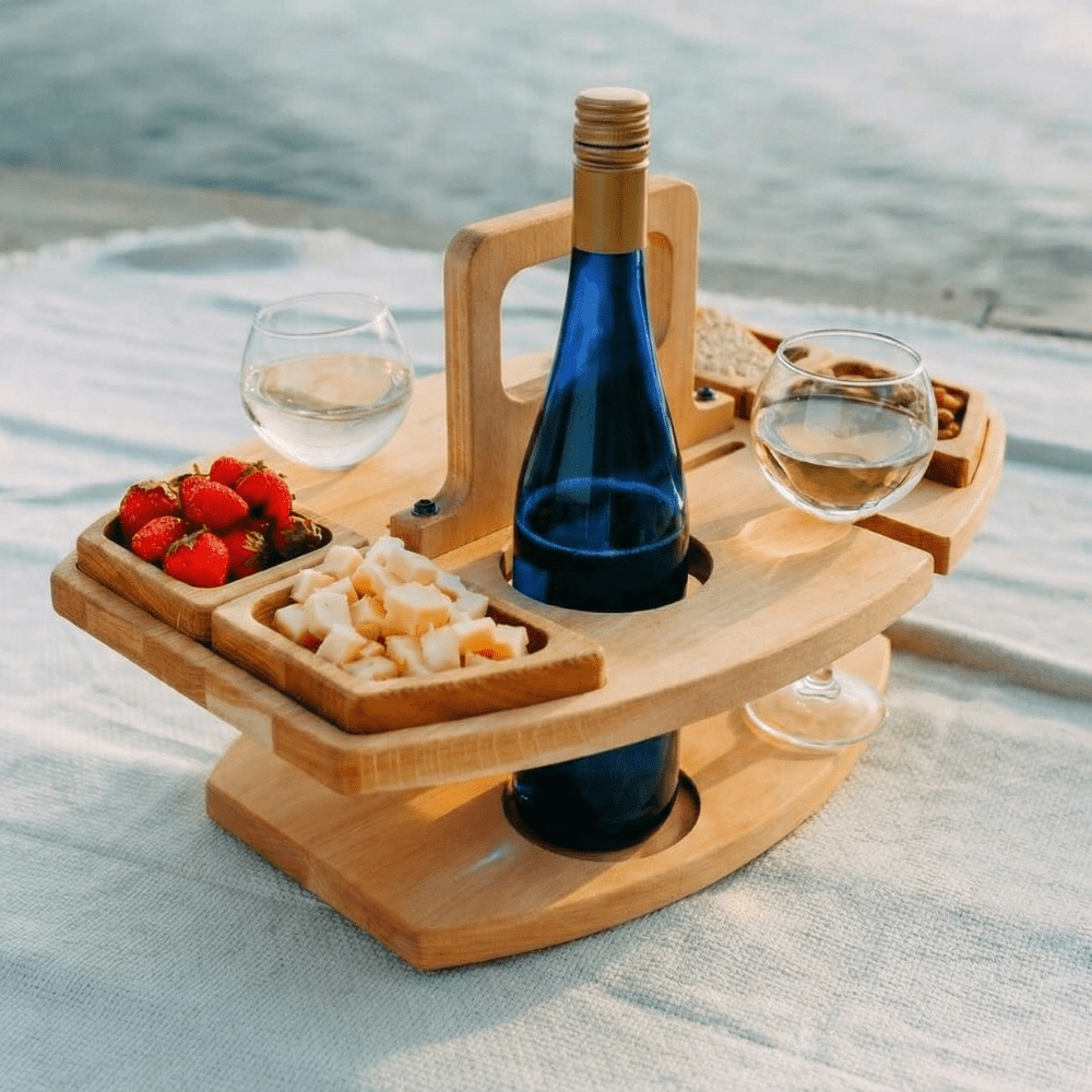 Elegant Outdoor Wine Serving Table