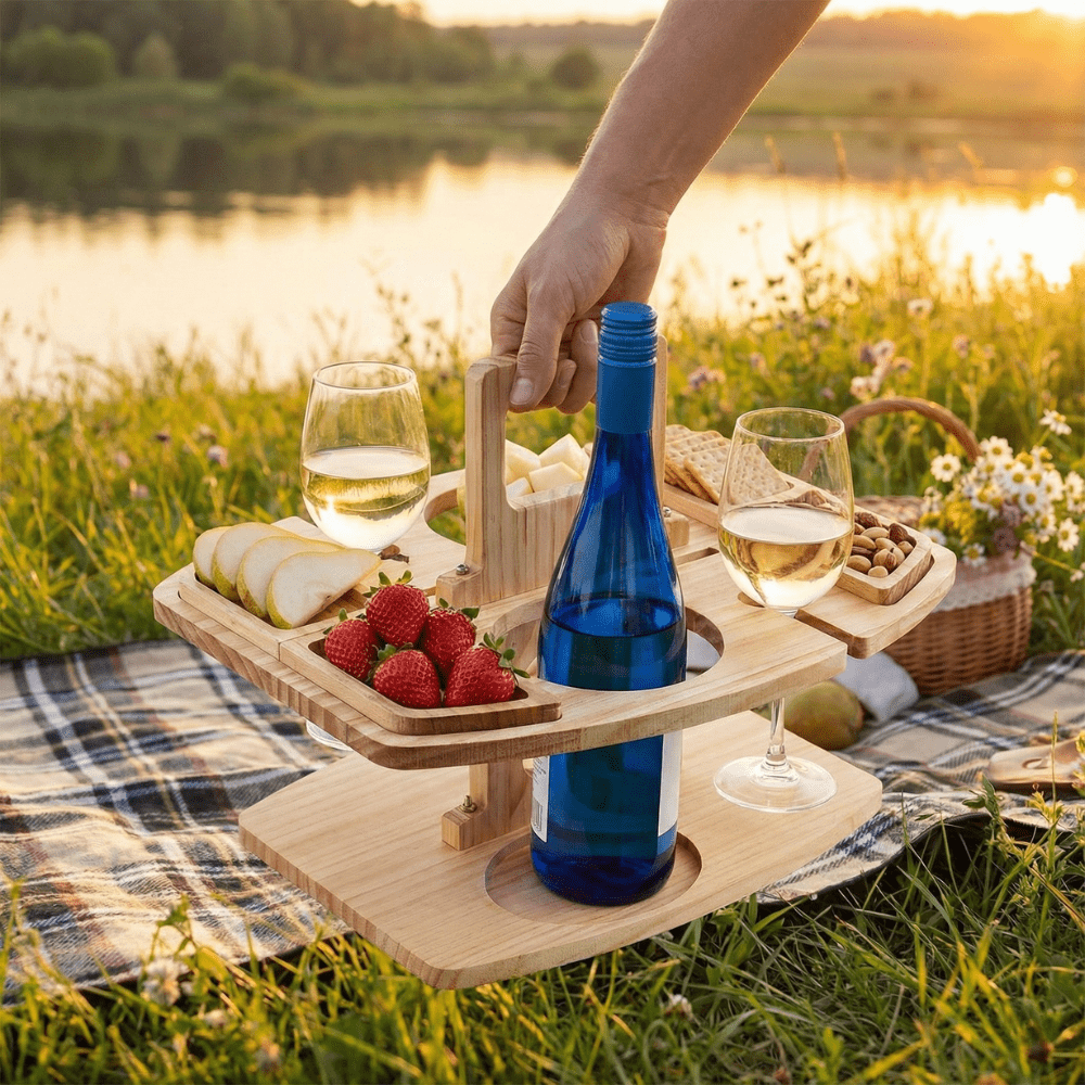 Elegant Outdoor Wine Serving Table