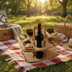 Elegant Outdoor Wine Serving Table