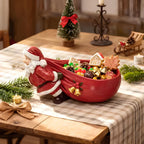 Festive Santa Serving Bowl for Holiday Treats