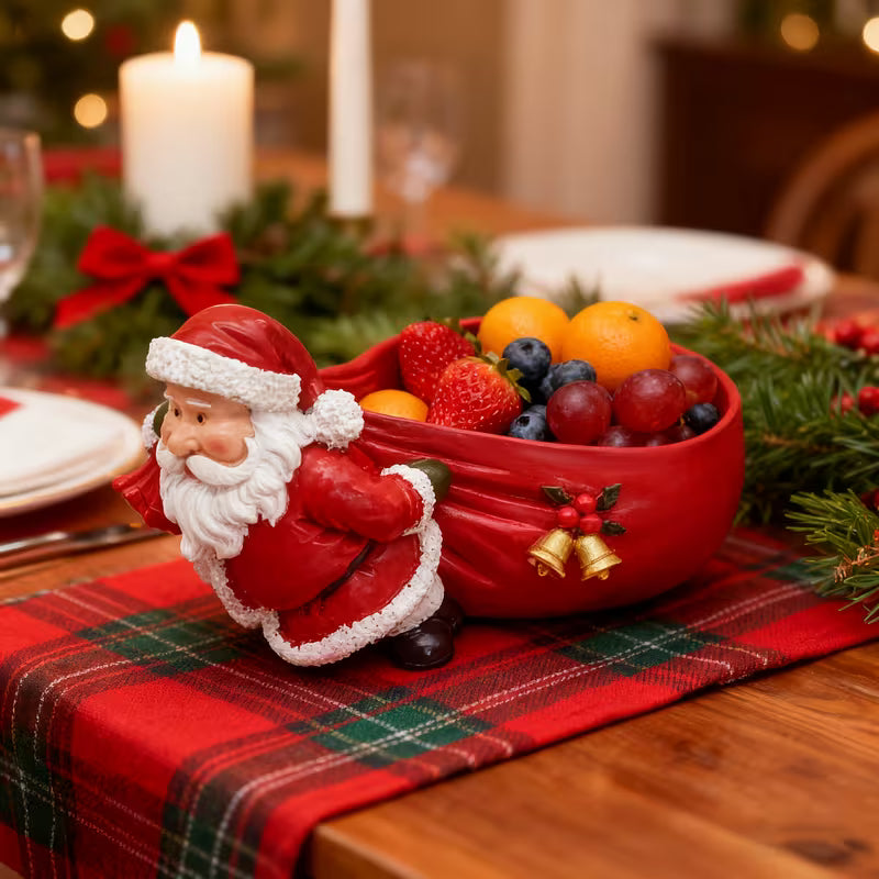 Festive Santa Serving Bowl for Holiday Treats