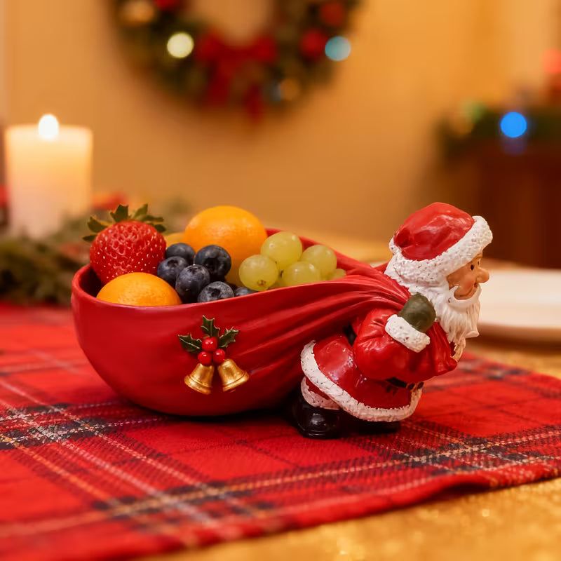 Festive Santa Serving Bowl for Holiday Treats