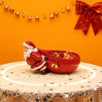 Festive Santa Serving Bowl for Holiday Treats