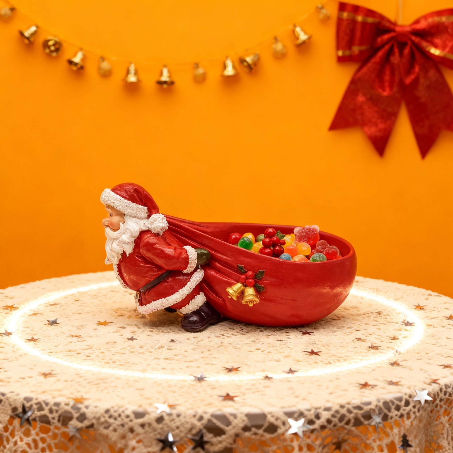 Festive Santa Serving Bowl for Holiday Treats