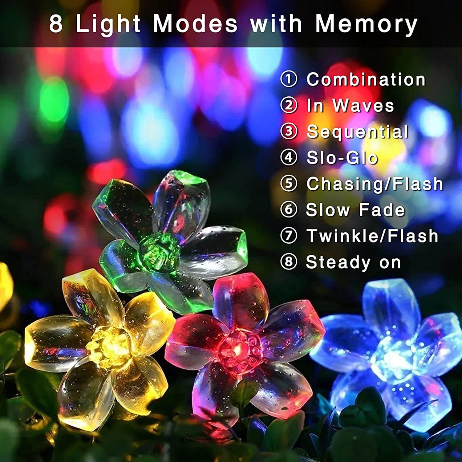 Enchanting Solar Blossom String Lights