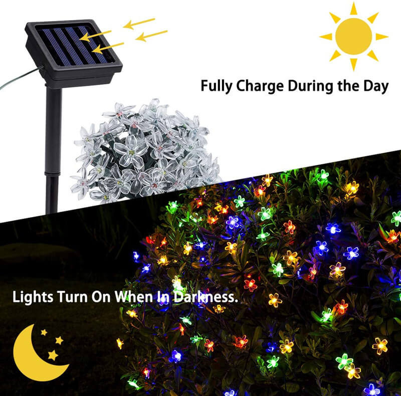 Enchanting Solar Blossom String Lights