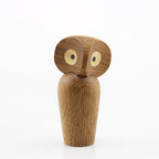 Whimsical Wooden Owl Figurine for Home Décor