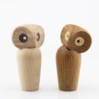 Whimsical Wooden Owl Figurine for Home Décor