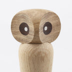 Whimsical Wooden Owl Figurine for Home Décor