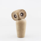 Whimsical Wooden Owl Figurine for Home Décor